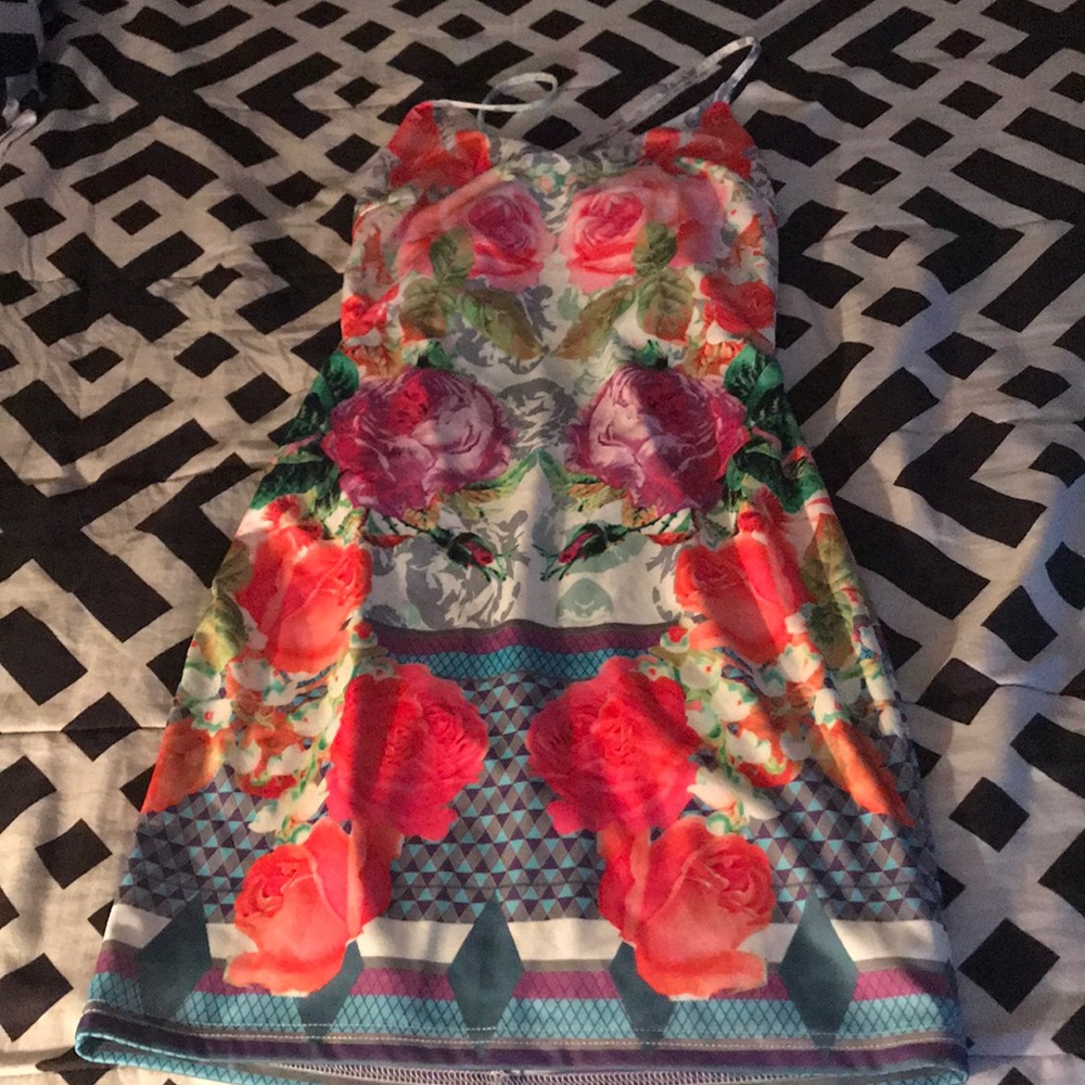 Dress flower lace print